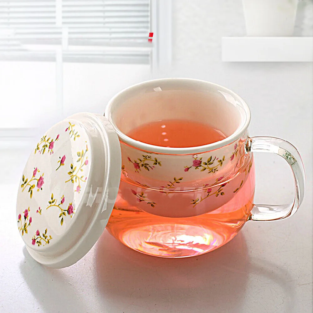 Термостойкая кружка для воды из боросиликатного стекла керамический фильтр чая