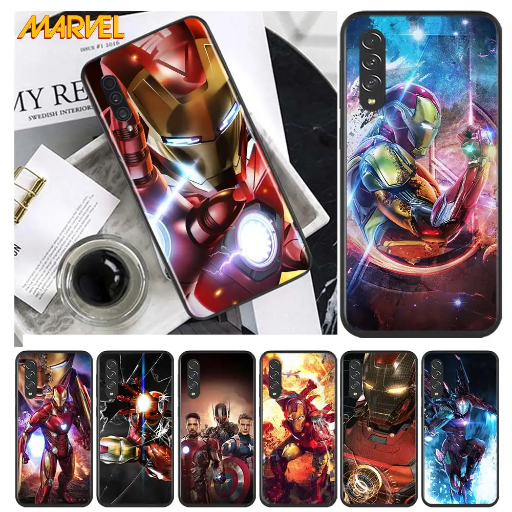 

Iron Man Cool Marvel for Samsung Galaxy A90 A80 A70 A60 A50 M60 M40 A20E A2Core A10S A10E Silicon Soft Black Phone Case