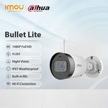 Dahua imou Bullet lite IP67 Weatherproof Outdoor Camera Built-in Microphone Alarm Notification 30M Night Vision Wifi IP Camera