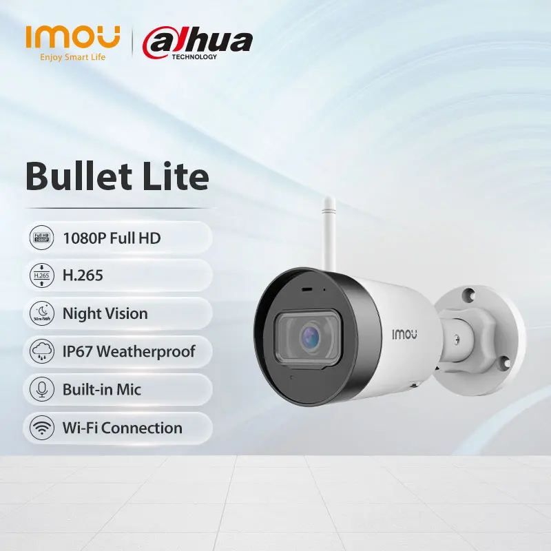 Dahua imou Bullet Lite уличная Wifi камера видеонаблюдения 1080P H.265 ночное видение встроенный