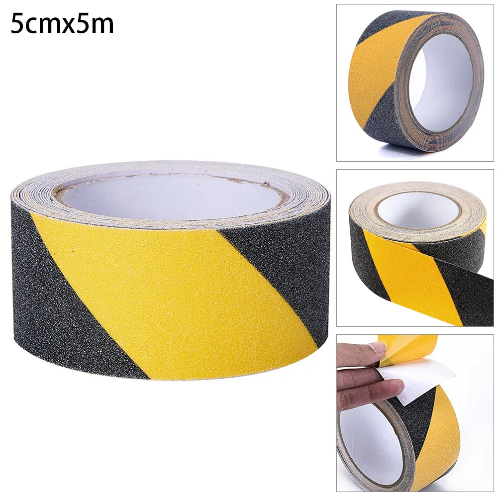 

PVC Steps Tape Roll Anti Slip Hazard Warning Barrier Safety Stripe Adhensive Tape Roll Floor Non-slip Stickers Stair Strips
