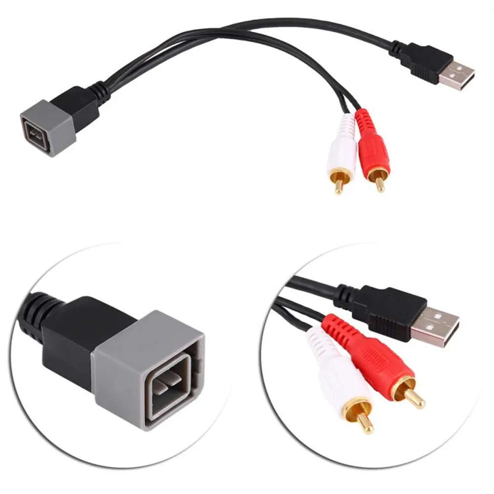 USB адаптер RCA для Nissan Cube Juke Versa аудио и видеосъемки автомобильные аксессуары с usb