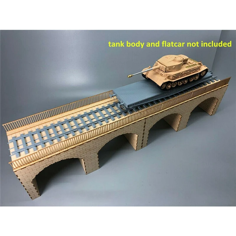 1/35 Scale Railway Stone Arch Bridge Diorama Wooden Assembly Model Kit TMW00012 | Игрушки и хобби