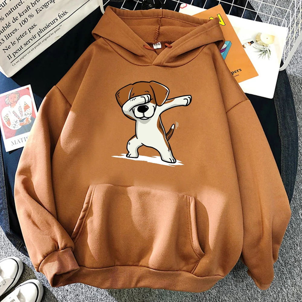 

Hip Hop Cool Dog Prints Mens Sweatshirt Simple Loose Autumn Hooded Street Fleece Warm Hoodies Hipster Crewneck Woman Pullover