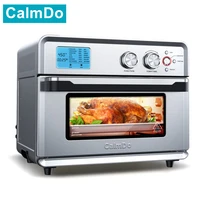 calmdo stainless steel air fryer toaster oven 26 3qt large air fryer convection oven fry oil free 21 preset cooking functions