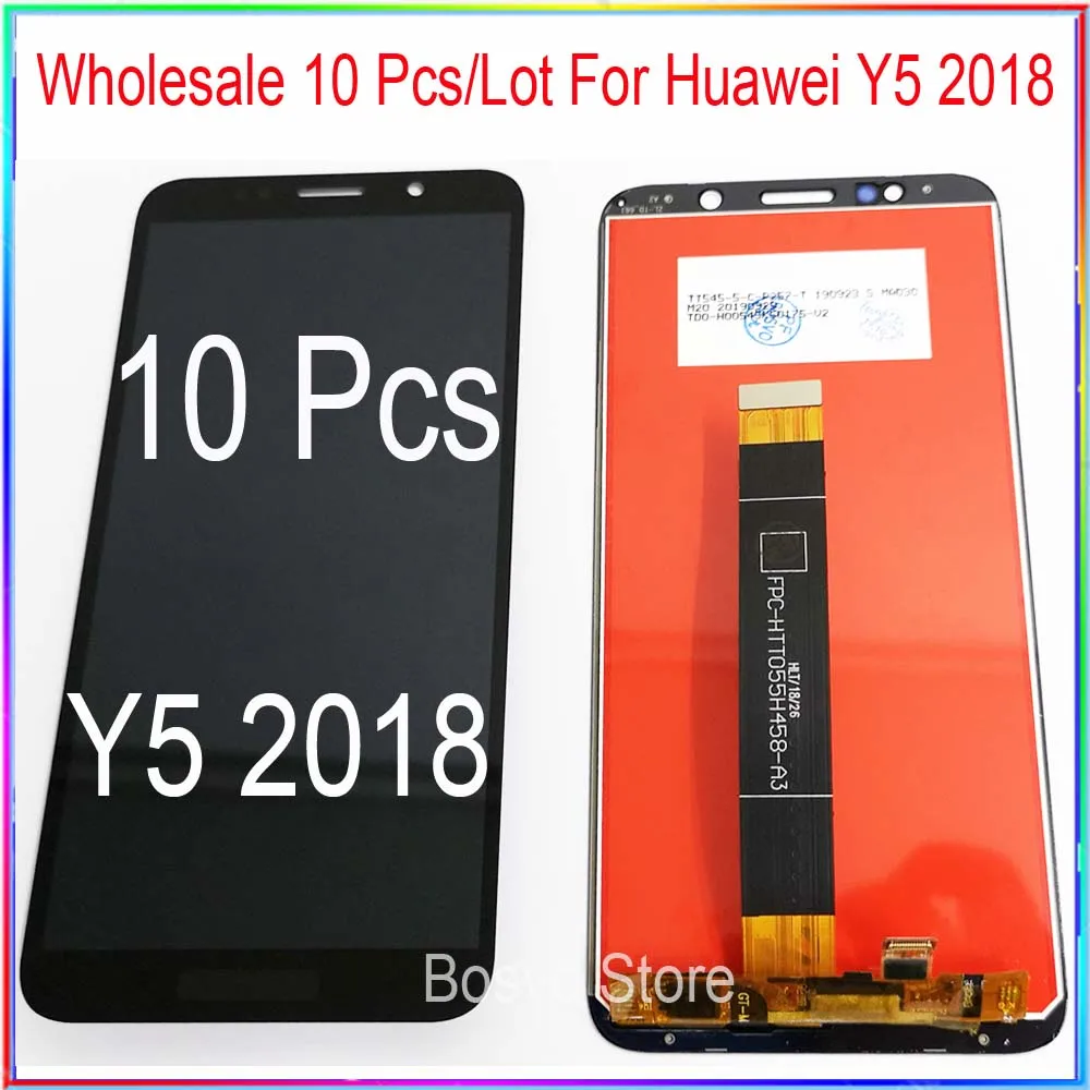 Pantalla Lcd t&aacute;ctil para m&oacute;vil, montaje de digitalizador para Huawei Y5 2018, Y5 Pro 2018, Y5 Prime, venta al por mayor, 10 unids/lote-0
