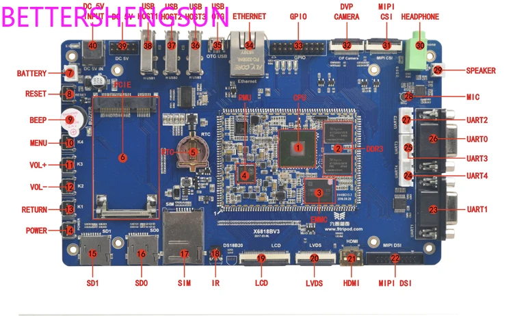 Online X6818 A53 Octa-core S5P6818 Super Firefly Android Linux Entwicklung Board Kit