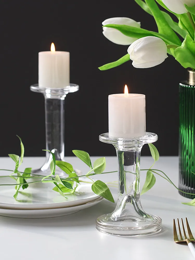 Стекло подсвечник украшения бытовые лампы Ретро Свеча светильник лампа для