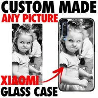 custom made diy photo customize image glass silicone phone case for xiaomi mi 8 9 10 se mix 2 2s max 3 redmi note 9 8 5 6 7 pro