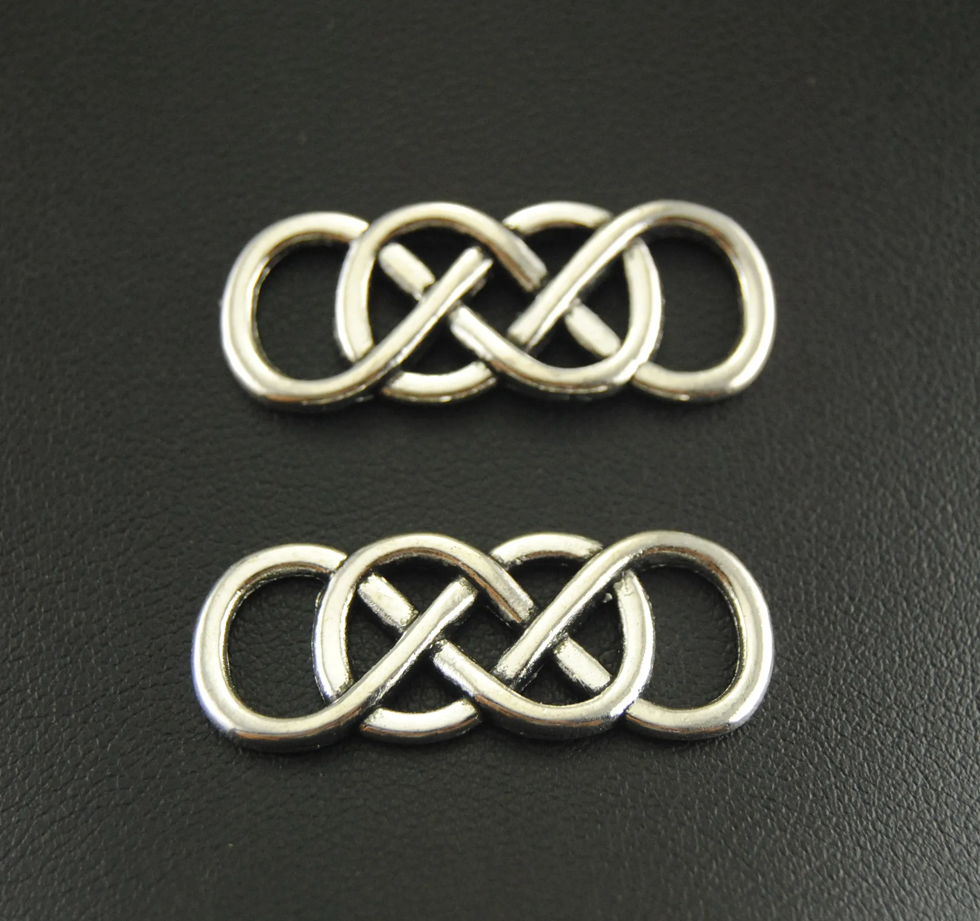 20 шт. серебряный цвет буквы &quot8&quot двойной символ бесконечности соединитель