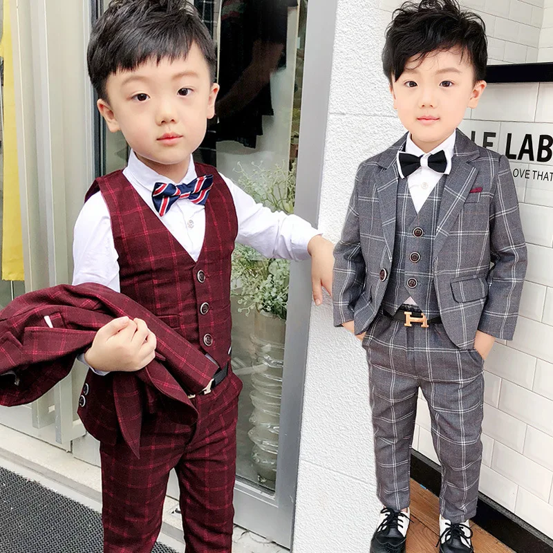 

Fashion Top Quality Flower Boys Wedding Suit sets Gentleman Kids Formal Tuxedo Dress Children Party Performance Dress Costume