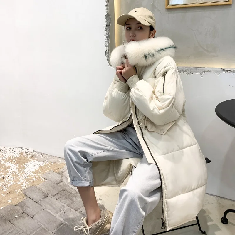 Женские пуховые хлопковые пальто 2019 новые длинные зимние куртки женские с
