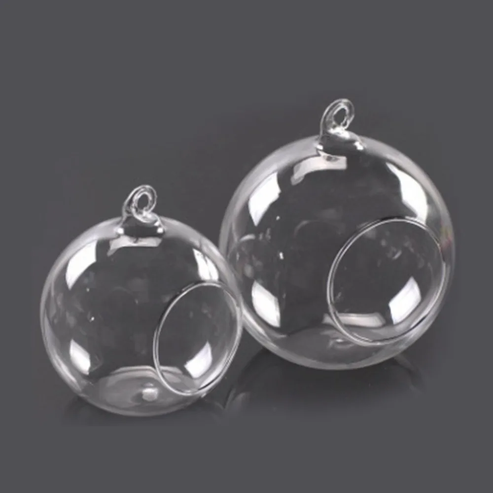 Модная прозрачная стеклянная ваза гидропонная Цветочная Висячие круглые