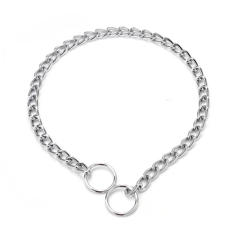 Материал: железо серебро ошейник цепочка для собак скрученный прогулок