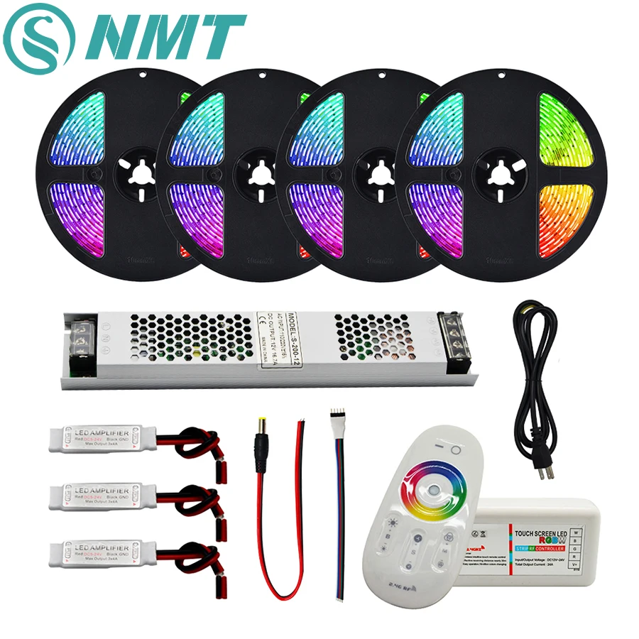 DC12V RGB/RGBW/RGBWW СВЕТОДИОДНАЯ лента SMD 5050 водонепроницаемый/не водонепроницаемый светодиодный светильник+ 2,4G RF пульт дистанционного управления+ тонкий блок питания