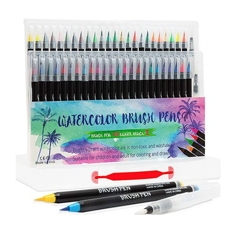 

72 Colors Watercolor Brush Pens Art Marker for Drawing Coloring Books Manga Calligraphy School Supplies Stationery