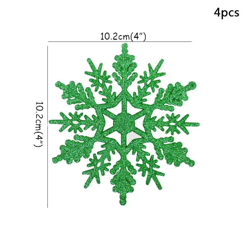 4pcs style H Рождественские вечерние украшения, рождественские снежинки, 3D полые Снежинка из бумаги, гирлянды, зимние белые рождественские украшения - Цвет: 4pcs style H
