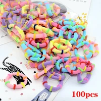 100pcs children girls candy color nylon elastic hair band ropes dress hair ties scrunchies ponytail holder girl hair accessories