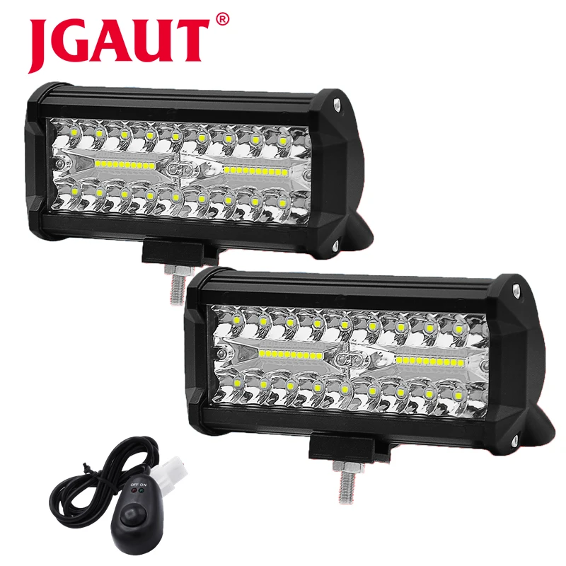 JGAUT 7 '飐w 12000lm светодиодный рабочий светильник баров комбо фары дальнего и