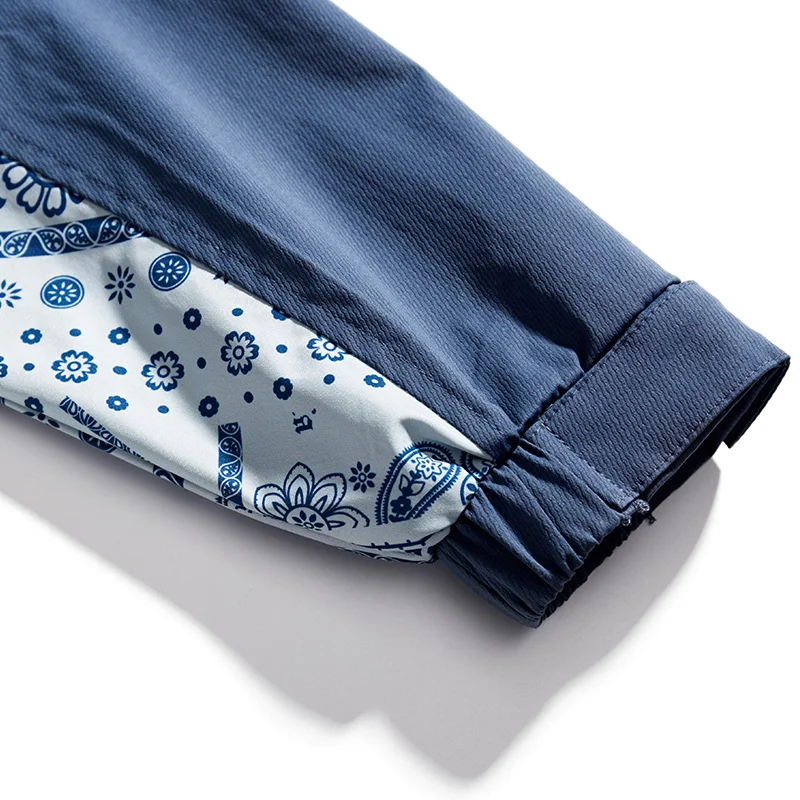 

Mimofunny Women Sets Cashew Flowers Patchwork Hooded Jackets+Side Zipper Casual Pants Couple Suits Fashion Streetwear Tracksuits