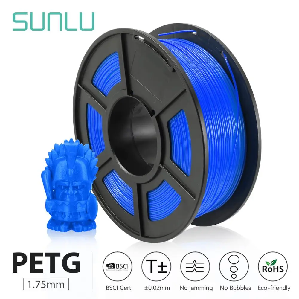 Филамент SUNLU PETG для 3D принтера 1 75 мм кг новая искусственная Сублимация с