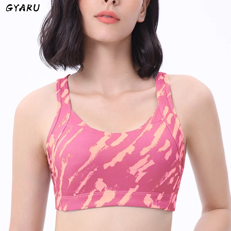 

GYARU Sports Bra Women Fitness Top Seamless Yoga Bra Black White Running Yoga Gym Crop Top Women Push Up Sport Bra Top