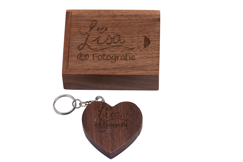 JASTER деревянное сердце USB+ Подарочная коробка флеш-диск USB 2,0 pendrive 4GB 8GB 16GB 32GB 64GB(более 10 шт бесплатный логотип) фотография свадьба