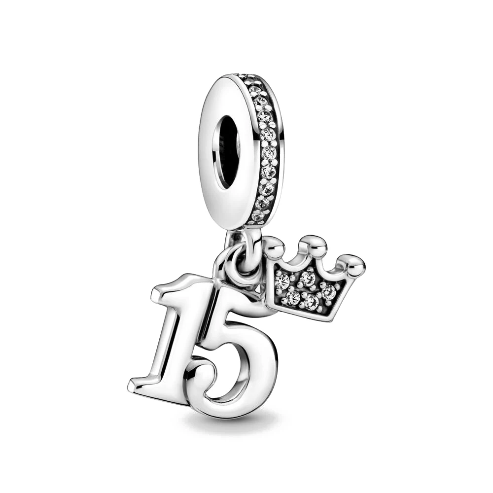 New 13 15 18 21 30 40 50 60 70 Th Pendant Dangle Charm DIY fine beads Fit Original Pandora Charms Silver 925 Bracelet Jewelry | Украшения и