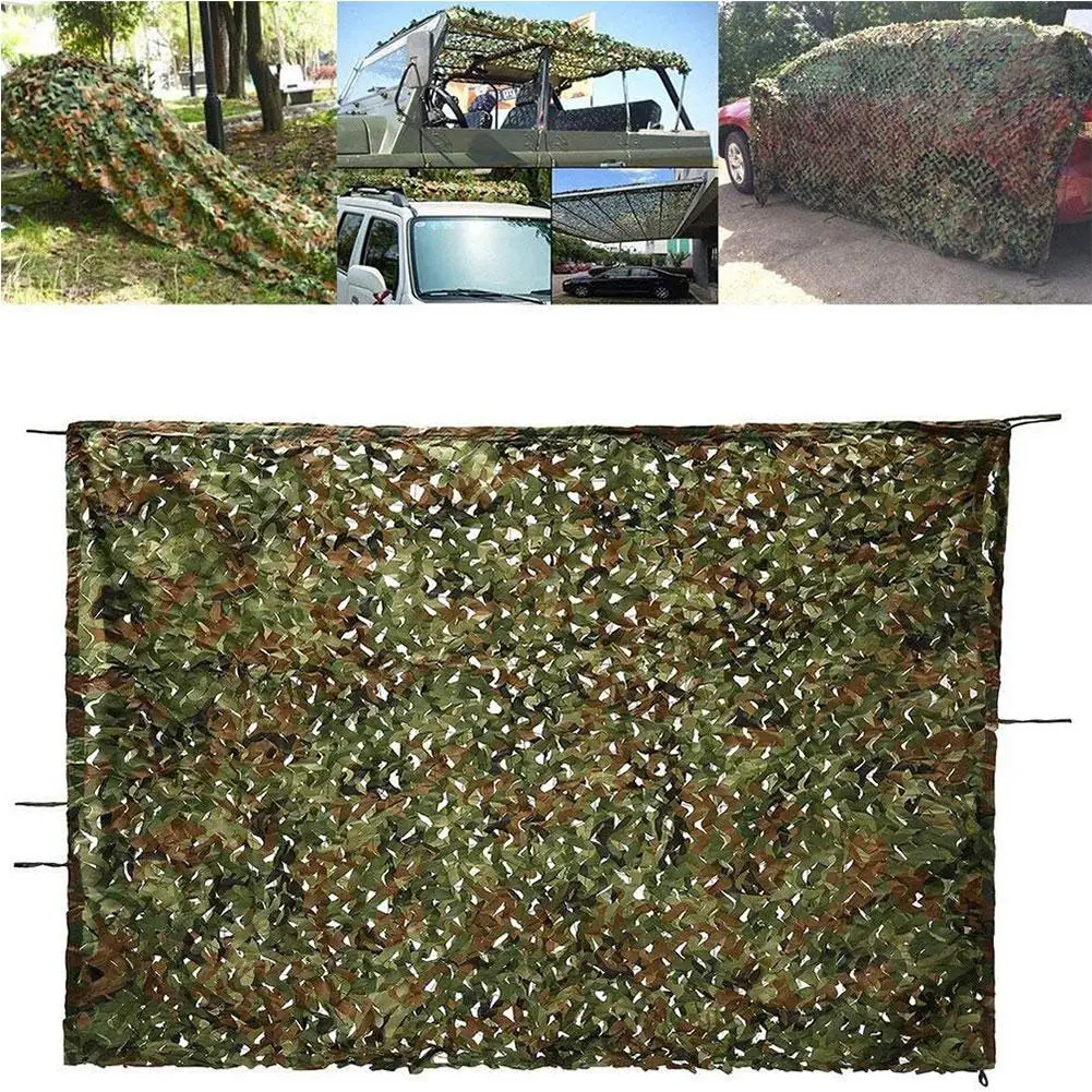 Anti UV Sunshade Cloth Net Woodland Camouflage Military Netting Army Camo Hunting Hide Camping Cover Garden Patio | Спорт и