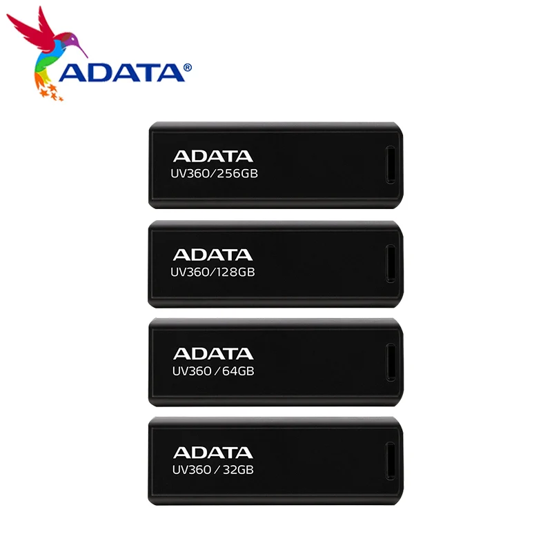

ADATA 256GB UV360 USB 3.2 Gen 1 128GB USB Flash Drive 64GB High Speed Pendrive 32GB Retractable Capless Flash Drive For PC