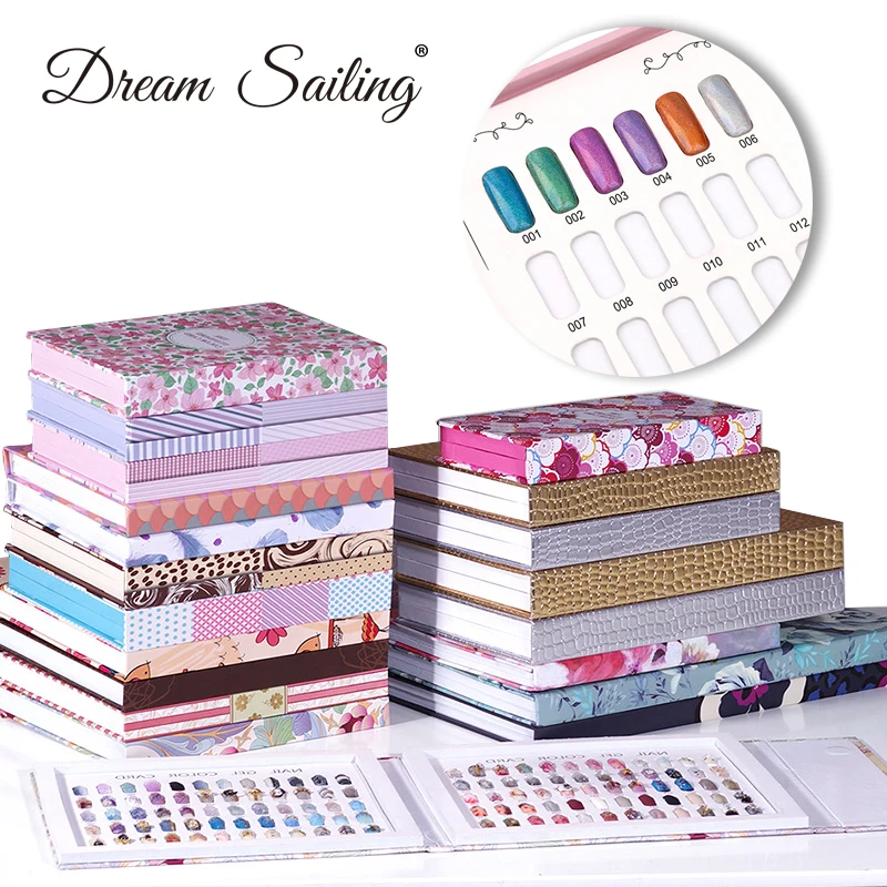 Цветная книжка с искусственными ногтями дисплей цветов фотография Таблица