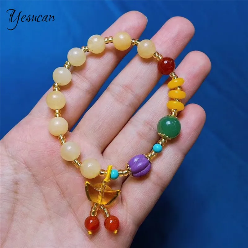 Женские браслеты с бусинами разных цветов модные ювелирные изделия браслет