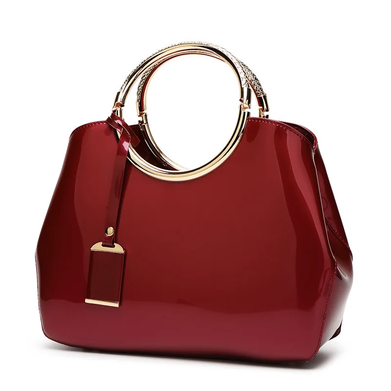 

Lacquer Skin Bright Bread 2021 New Fashion Wedding Bride Bag Women's One Shoulder Handbag Messenger Bag