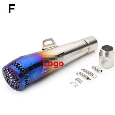 F Мотоцикл выхлопной Akrapovic GP глушитель Escape Moto Echappement выхлопная труба модифицированная для FZ6 CBR250 ninja400/250 gsxr600 MT09 07 - Цвет: F