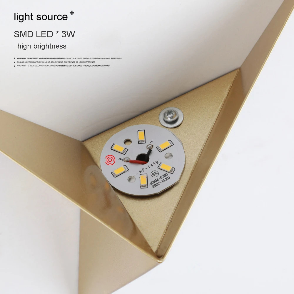 

Modern minimalist triangle shape LED Wall Lamps Nordic style Indoor Wall Lamps Living Room Lights 3W AC85-265V Simple Lighting