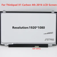 for lenovo thinkpad x1 carbon 4th gen 2016 b140han01 7 lp140wf6 sph2 lp140qh1 spf1 vvx14t058j0 b140qan01 5 lcd display screen