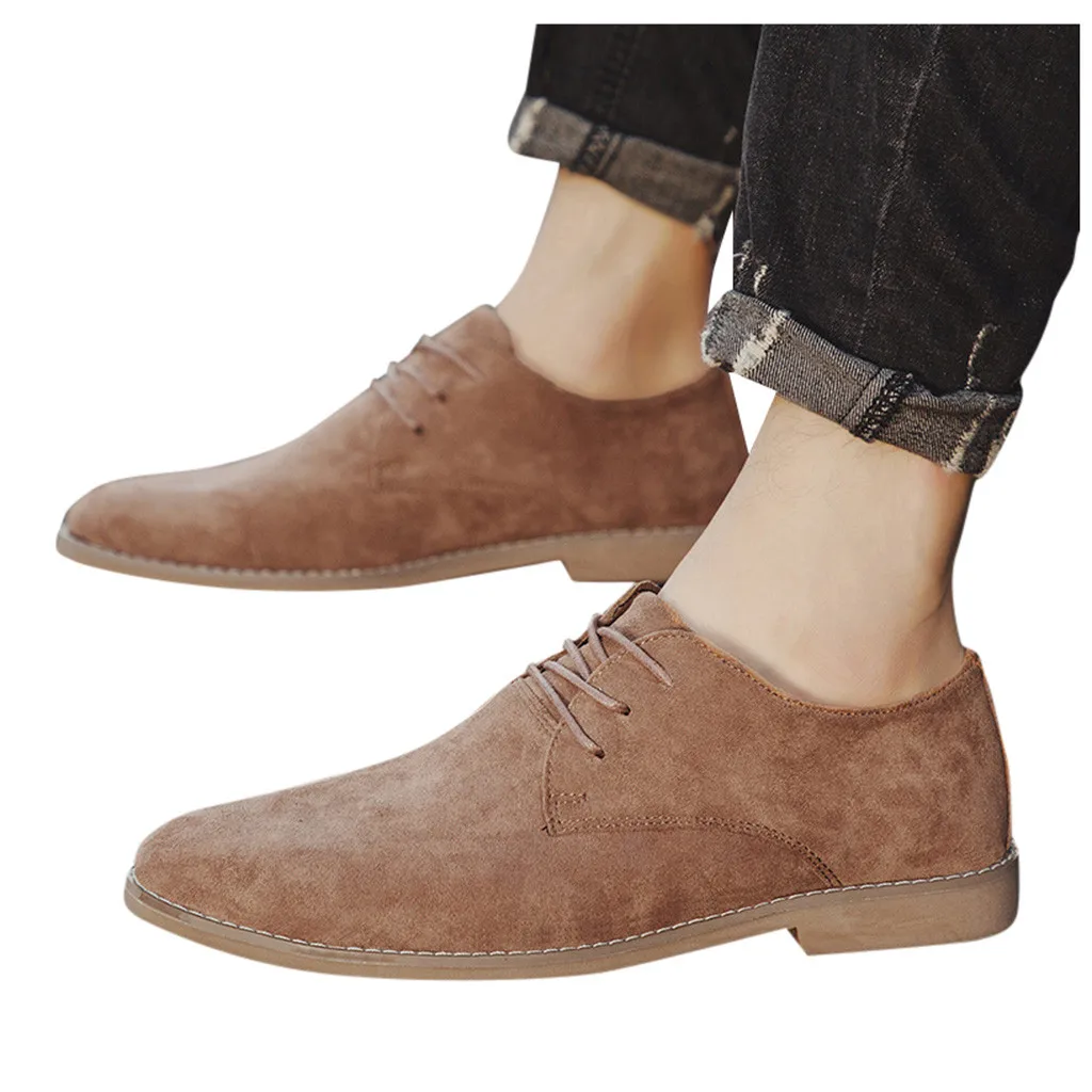 Мужская повседневная обувь; зимняя обувь; zapatillas hombre; Мужская Новая модная повседневная обувь с ремешками; английские остроконечные замшевые туфли в деловом стиле
