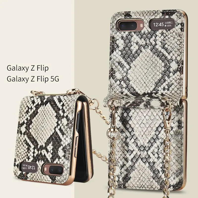 

Magnetic Mirror Case Flip Cover Makeup Bag Phone Case with Chain Strap Shockproof Shell For Samsung Galaxy With Chain Strap