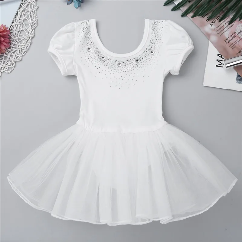 Балерины для девочек блестящее Сетчатое балетное трико со стразами Одежда