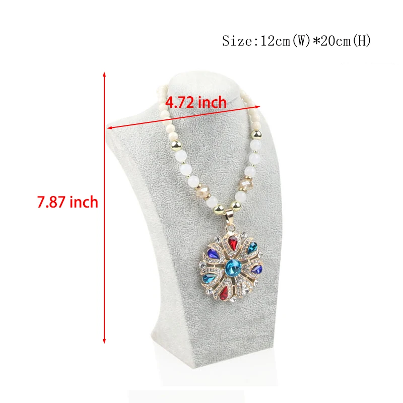 Серый бархатный держатель для ювелирных изделий стойка демонстрации цепочек