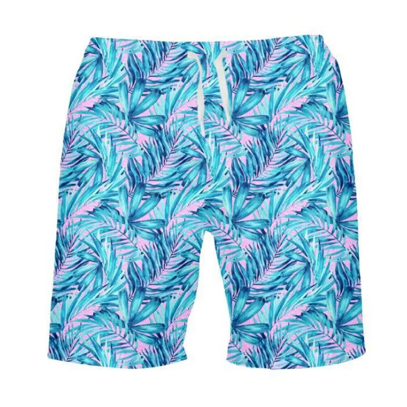 

2021 summer men's 3D digital printing casual beach pants seaside surfing sports swimming hot spring vacation comfortable men's a