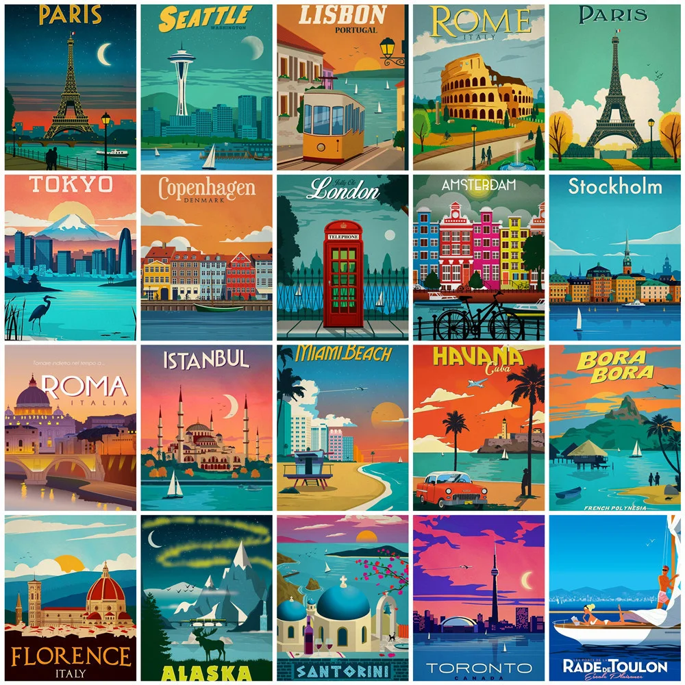 

Набор для алмазной вышивки «Квадратный город»