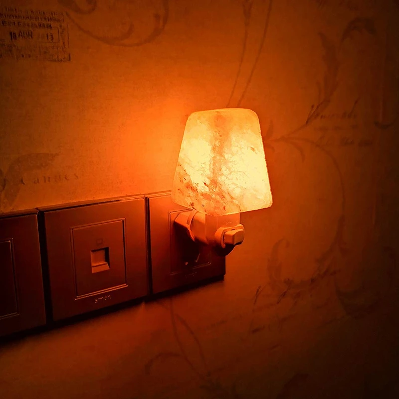 Гималайская соляная лампа Ночной светильник 2 дополнительных лампы розовая