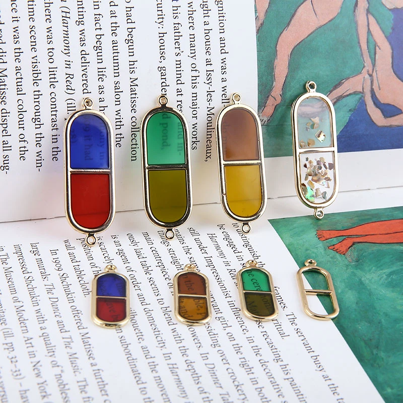 6 шт. корейские модные серьги для женщин 2020 контрастный цвет Овальный встроенный