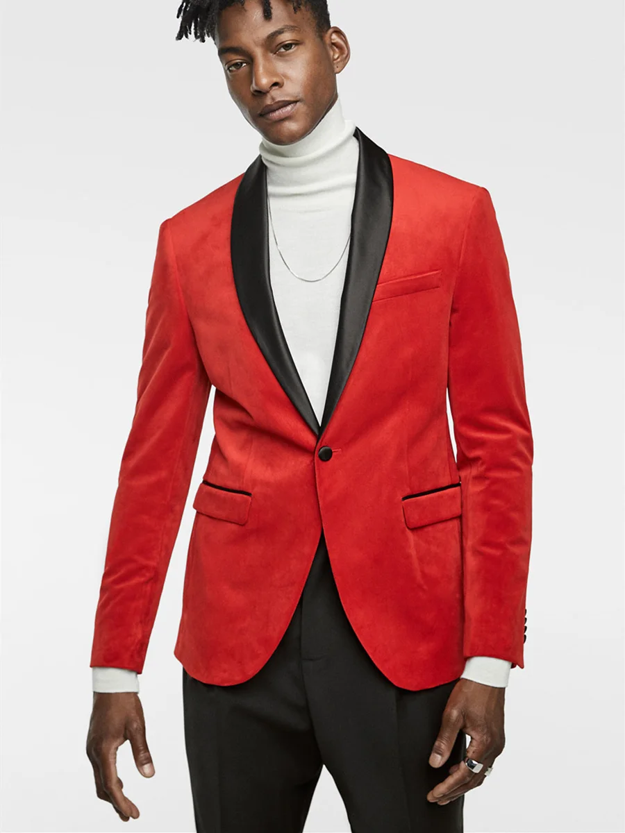 

Handsome Groomsmen Shawl Lapel Groom Tuxedos Wedding Dress Men Suits Blazer Prom Dinner (Jacket+Pants+Tie) K360