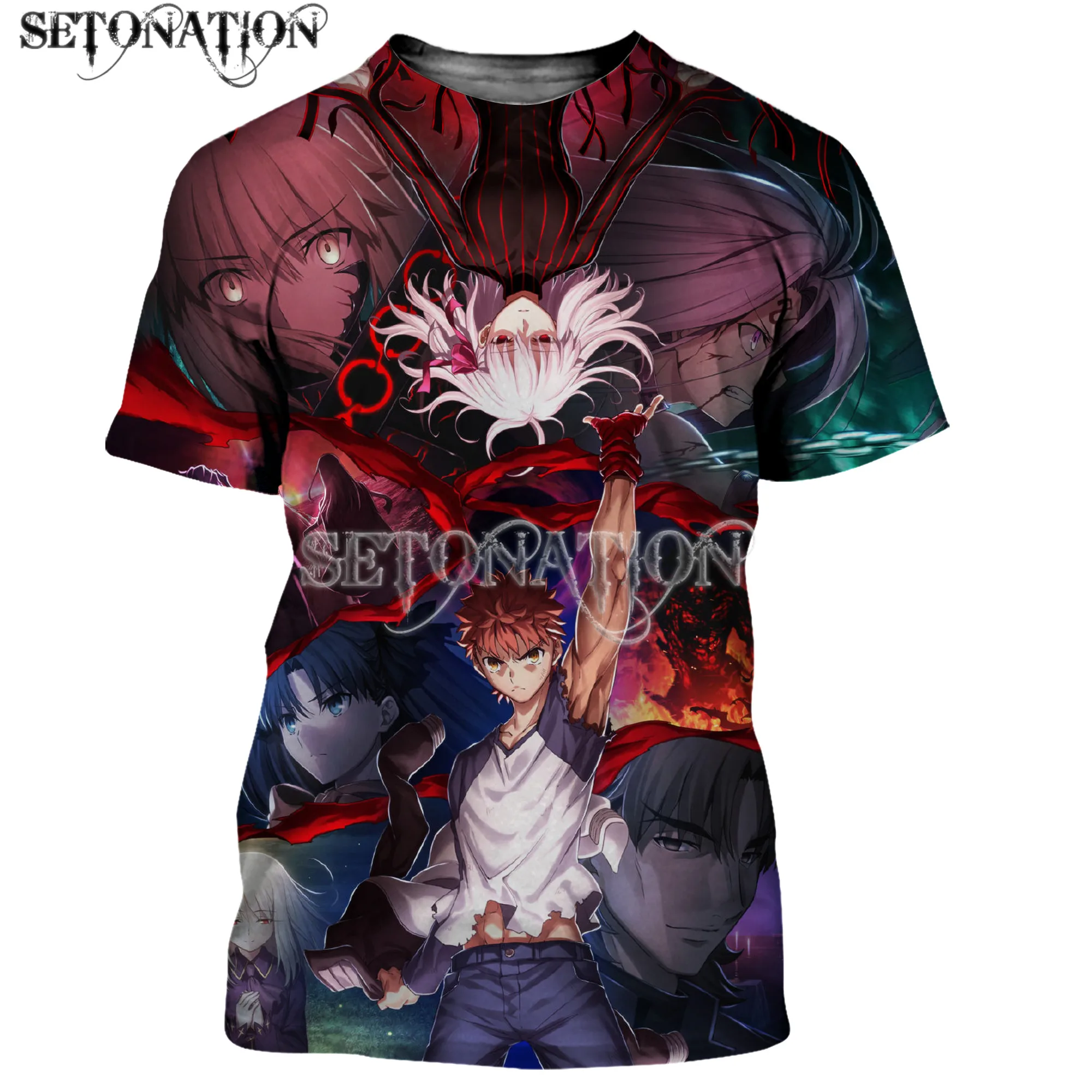 

Новые модные крутые футболки Fate Stay Night для мужчин и женщин, повседневные футболки с 3D принтом в стиле Харадзюку, уличные Топы