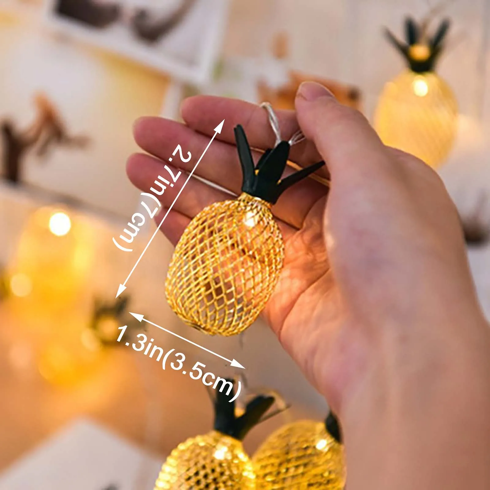 

3M 20LED Pineapple String Light Battery Operated Fairy String Light For Home Party Xmas Wedding New Year Garden Decoration Lamp