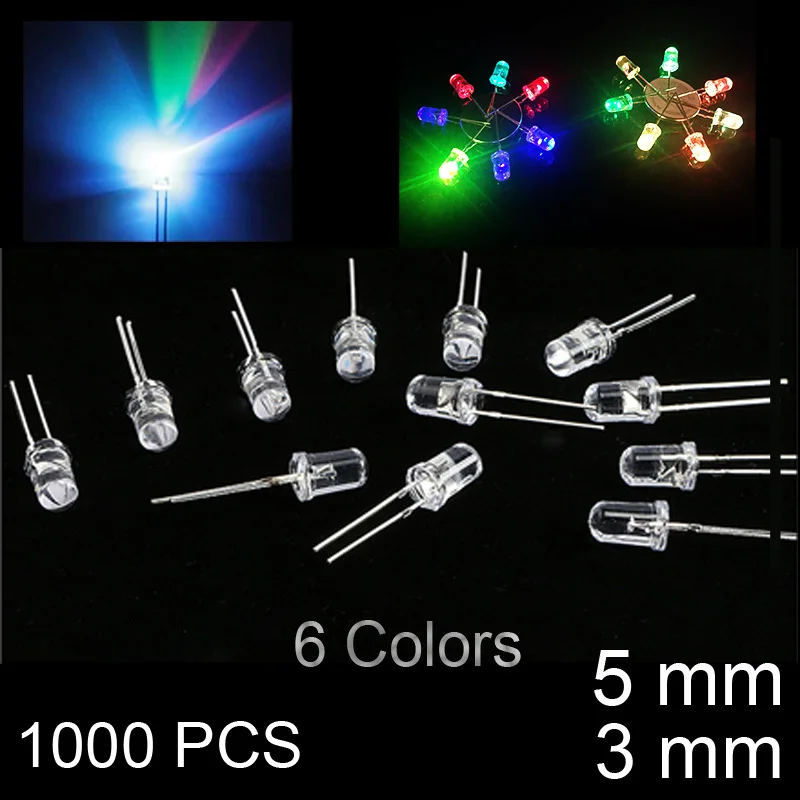 1000 шт. светодиодный светодиод RGB быстрый/медленный мигающий высококачественный