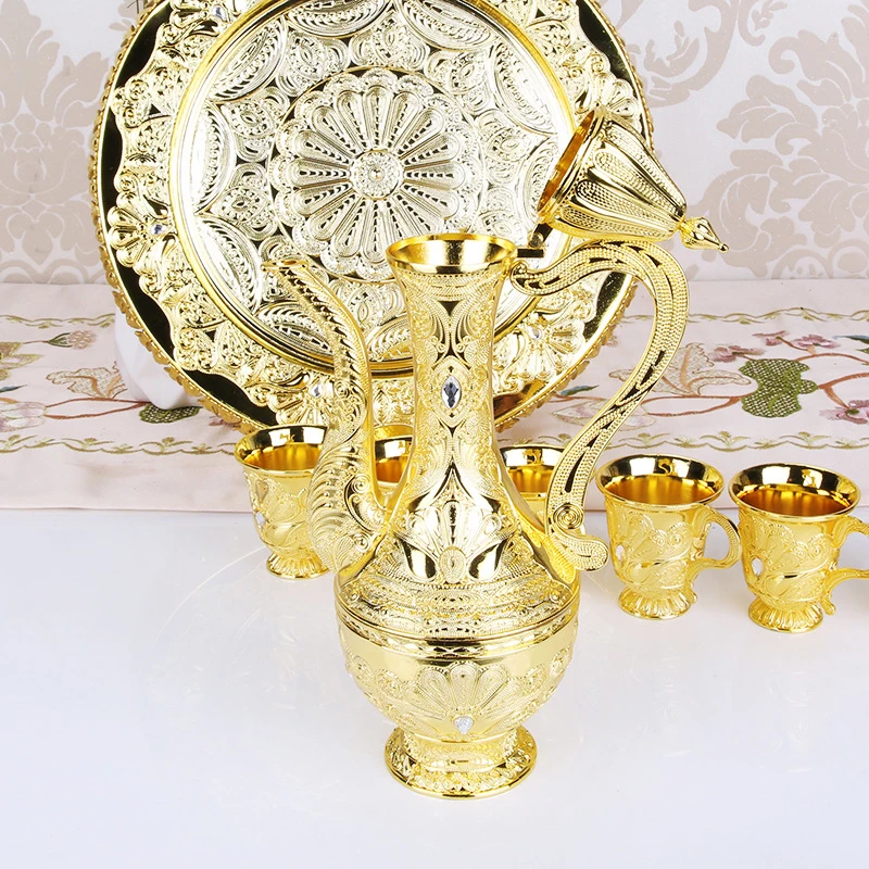 Комплект Европейского золотого вина PEANDIM роскошный набор для кофе и чая