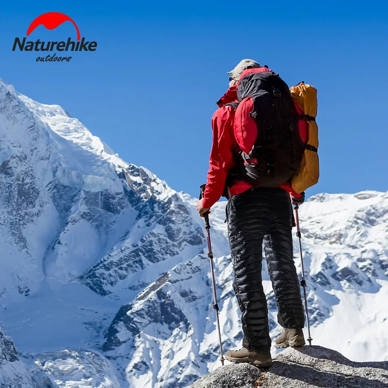 Naturehike теплые брюки для зимы 5 ~ 20 ℃ с гусиным пухом двойная молния мужские и